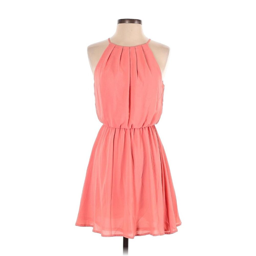 NWOT Lush Coral Pink Chiffon Dress